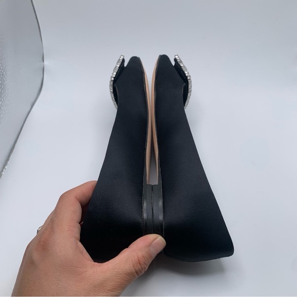 NWB Badgley Mischka Dyanne Square Toe Flat in black size 6.5 M 1624 - Picture 8 of 11